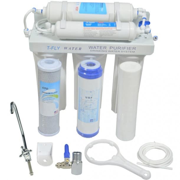 Filtre à Eau De Robinet Aboiled - Purifie L'eau, Réduit Chlore & Métaux - Affichage LED Durée De Vie - Double Flux